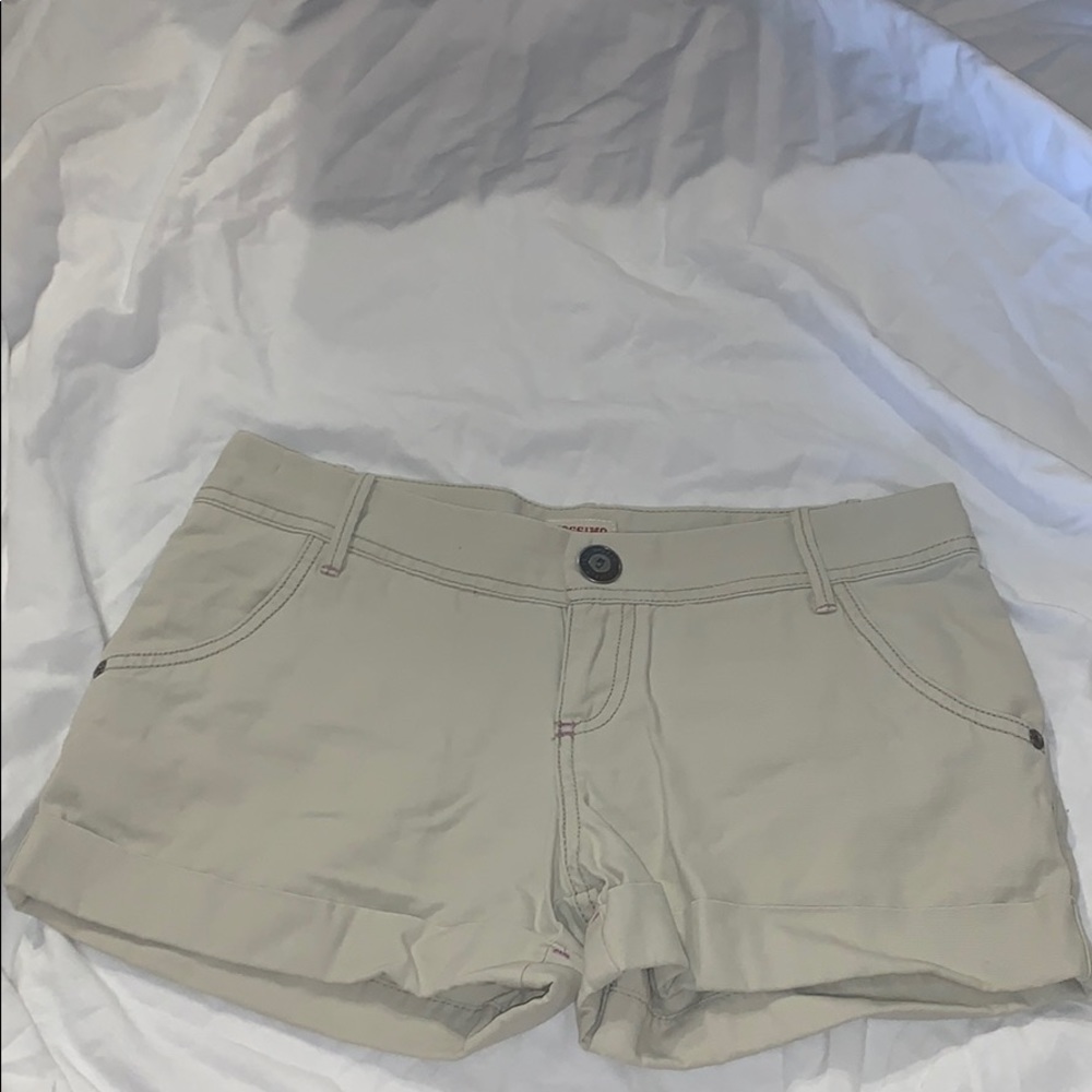 Tan shorts, not worn